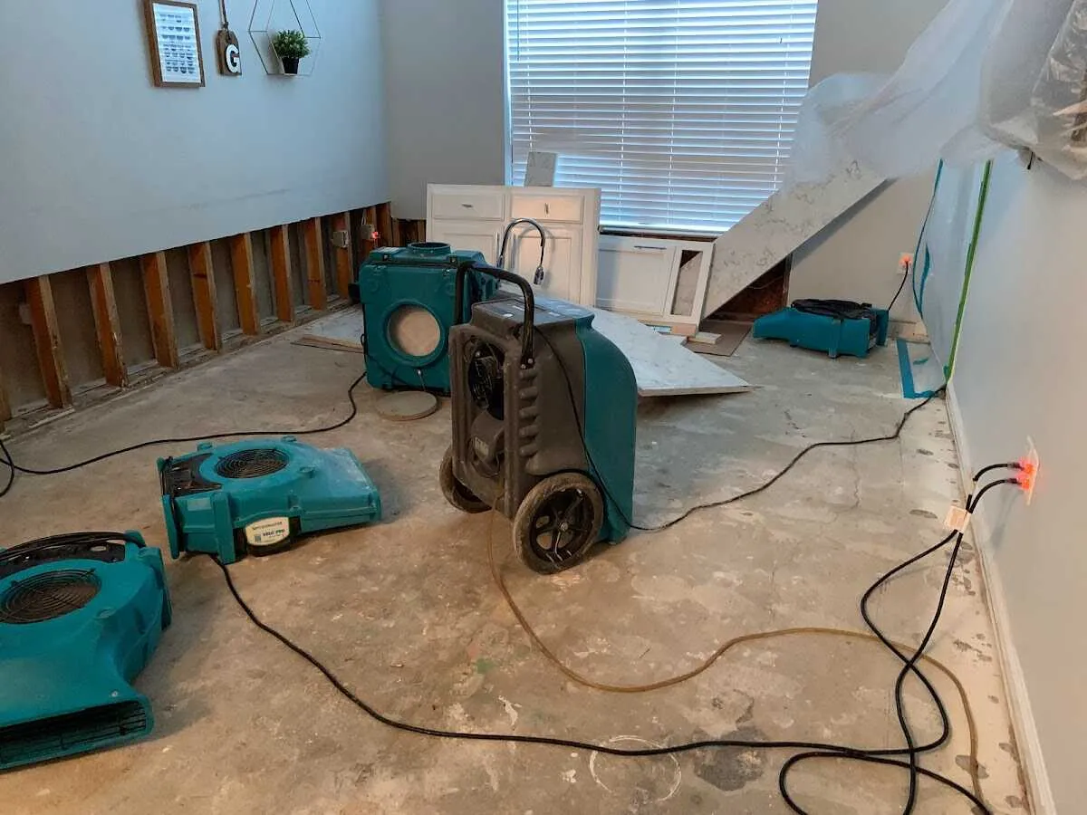 Dehumidifier in flood-cut room for Water Extraction & Removal in Pontiac